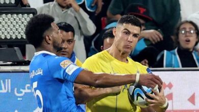 طرد رونالدو أمام الهلال، تقرير سعودي يكشف ما جاء في تقرير الحكم بشأن الواقعة