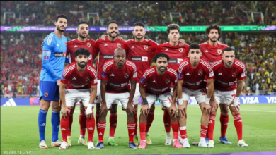 "عاجل" تشكيل الأهلي الأساسي أمام الداخلية