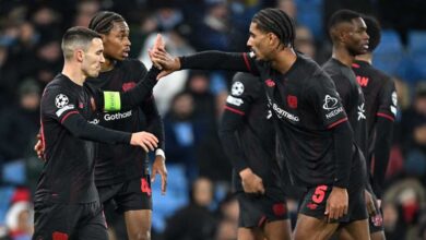 نتيجة مباراة مانشستر سيتي و باير ليفركوزن في دوري أبطال أوروبا