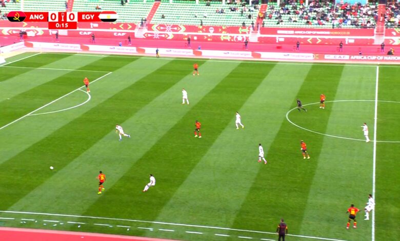 نتيجة الشوط الأول بين مصر وأنجولا، عاجل