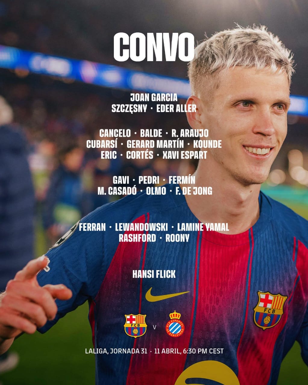 قائمة برشلونة لمواجهه اسبانيول في الدوري الأسباني