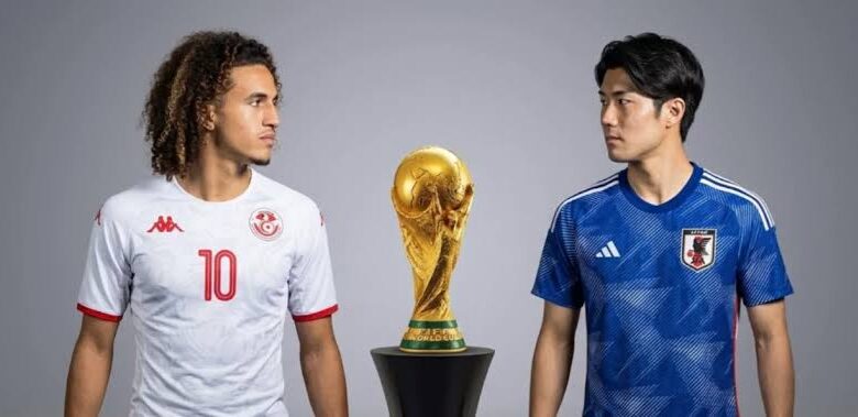 معلقين مباراة تونس واليابان في كأس العالم، موعد المباراة والقنوات الناقلة