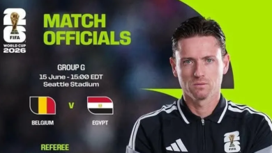 صافرة برازيلية تدير قمة مصر وبلجيكا في مونديال 2026، عاجل