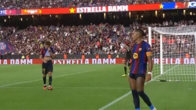 نتيجة الشوط الأول من مباراة برشلونة والأهلى، عاجل