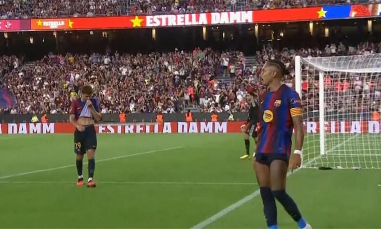 نتيجة الشوط الأول من مباراة برشلونة والأهلى، عاجل